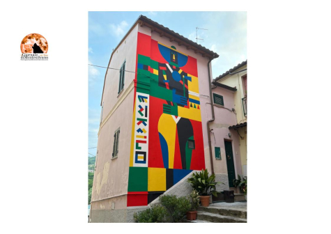 Bisenti, in un murales re Nevio Pompuledio
