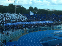 La splendida coreografia della Curva Nord