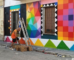 Aielli. l'opera di Okuda per Borgo Universo