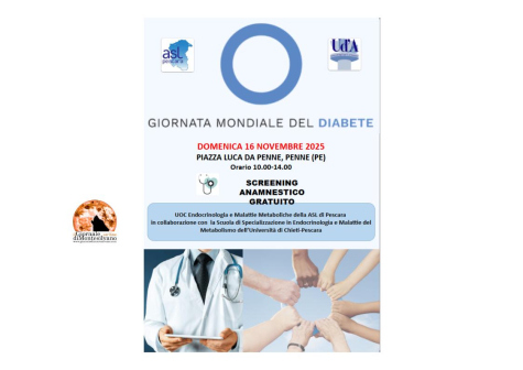 Diabete, a Penne una giornata di sensibilizzazione e prevenzione