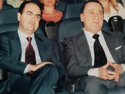 Renzo Gallerati sindaco e Alberto Sordi, nel 2000