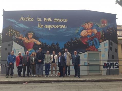 Montesilvano/Street Art, un murales per invitare alla donazione di sangue