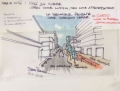 Schizzo della visione progetto dell'Arch Sara Tarricone, progettò anche il Teatro del mare.