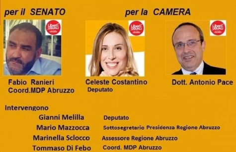 Montesilvano, LeU in via Martiri d'Ungheria.