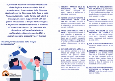Pescara/ASL. Il decalogo per gestire in sicurezza la terapia farmacologica