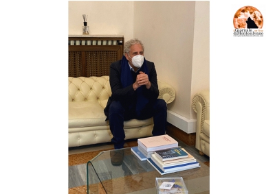 L'attore italo-inglese Vincent Riotta in visita a Pescara