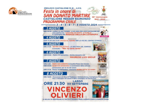 Festa patronale di San Donato Martire Castiglione Messer Raimondo.
