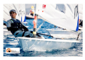 Francesco Lamante in Portogallo con i colori del Circolo Nautico Pescara