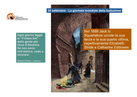 30 settembre. La prima de Il flauto magico e due vittime di Jack lo Squartatore