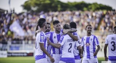 Esulta Pettinari, capocannoniere con 8 reti