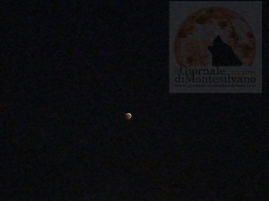 Luna vista da colle telgrafo ieri sera