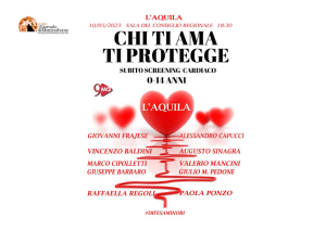 L'Aquila: 'Chi ti ama ti protegge' incontro su screening cardiaco da zero ai 14 anni