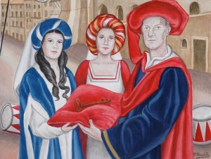 Tortoreto/palio Barone: 18° Drappo è dell’artista senese Caterina Moscadelli