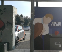 #AmatevièGratis, Graziano Fabrizi dona un’installazione a Montesilvano