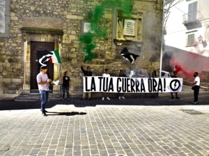 Manoppello e Lanciano, gesto futuristico del Blocco studentesco per rendere onore agli avi