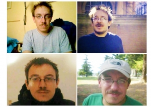 Nelle foto Andrea Del PIano con le foto, oggi non li porta più.