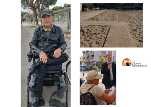Fraioli in foto, tratto di spiaggia di via Dante e la protesta dello scorso anno sotto al Comune
