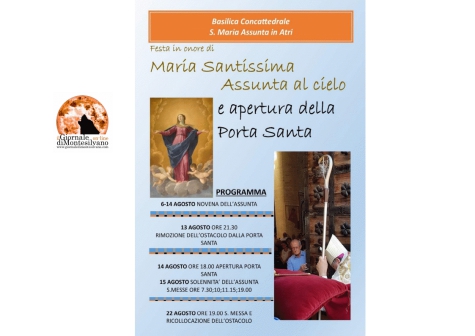 Atri, apertura Porta Santa il 14 Agosto: non ci sarà il corteo