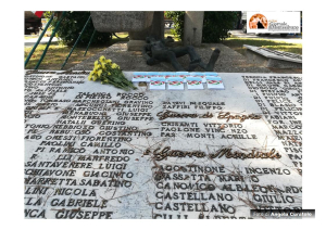 Montesilvano, restituzione alla città del monumento ai caduti di Vinicio Verzieri