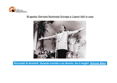 18 Agosto: Modugno,  Agapito da Palestrina e liquori e sciroppi in casa.