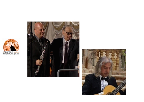 La chitarra di Francesco Ciancetta accompagna il primo oboe di Morricone