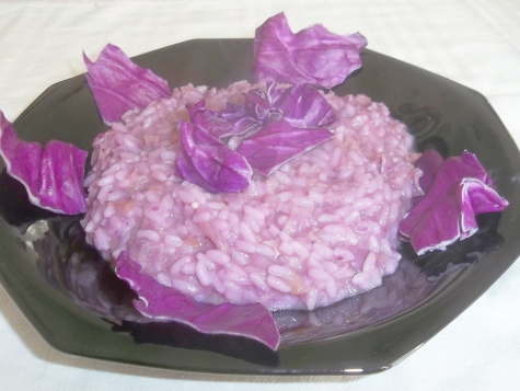 risotto impiattato da Luciano Pellegrini