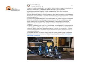 Città Sant’Angelo. Trasportava ricambi usati di vetture molto costose