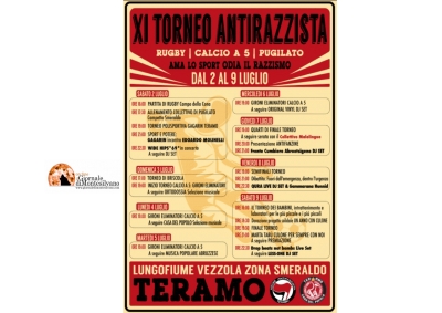 Torneo Antirazzista di Teramo torna dal 2 al 9 luglio