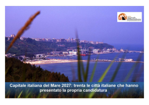 Ortona Capitale italiana del Mare 2027, unica città abruzzese in gara.