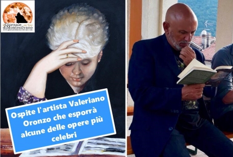 A destra Di Camillo e a sinistra un quadro di Oronzo 