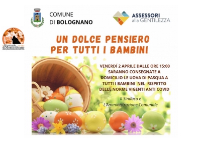 Bolognano. In arrivo uova di cioccolato per tutti i bambini