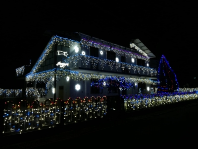 Manoppello, la casa con migliaia di luci di Natale