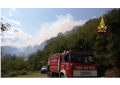 Incendio a Colle Trotta a Penne domenica.
