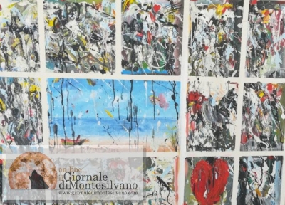 l'opera disegnata dai bambini sotto la guida del maestro Berardi