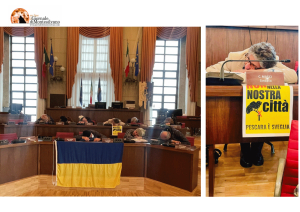 Pescara/verde, flash mob in sala consiliare: "Non nella nostra città"