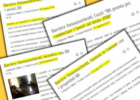 Montesilvano/Barriere fonoassorbenti. M5S, "basta annunci"