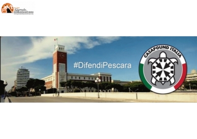 il banner inviato da Casapound