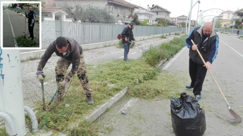 Nuovo Saline sulla strada parco questa mattina