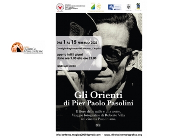 Pier Paolo Pasolini, l'omaggio dell’Istituto Cinematografico dell’Aquila