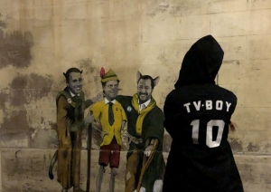 Tvboy, un murales provocatorio ispirato a Collodi