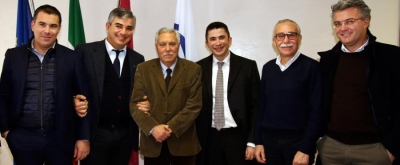 Mancini con la giunta regionale che lo ha nominato
