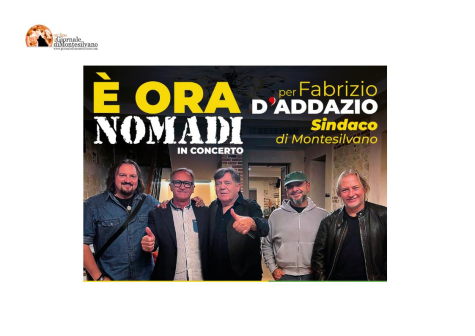 I Nomadi in concerto a Montesilvano per sostenere Fabrizio D'Addazio candidato Sindaco
