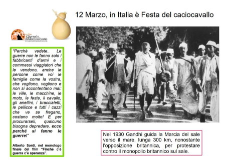 12 Marzo: ci deve essere alternativa alla guerra, riflettiamoci.