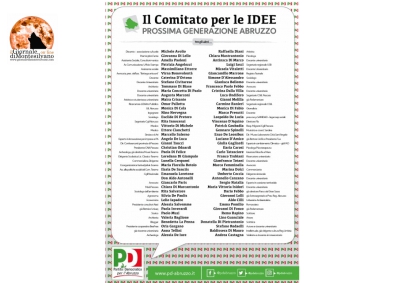 PD Abruzzo, 85 personalità per il comitato delle idee