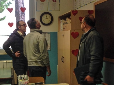 Sopralluogo assessore insieme all'ingegnere e Pasquale Nevoso.