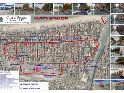 Pescara. Parte domani il Bus navetta gratuito per il perimetro di Pescara Christmas Shopping.