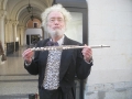 Klaus Peter Diehl con il nuovo flauto in corso Marrucino a Chieti