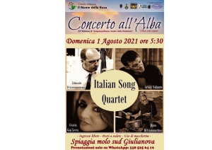 Giulianova. Italian song quartet concerto all'alba