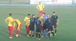 Un momento caldo della partita