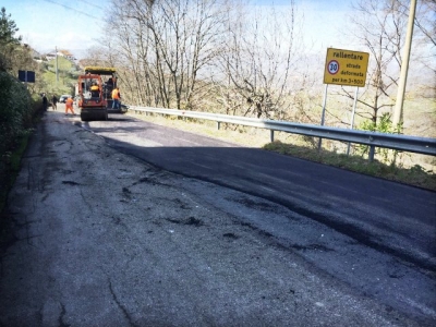 lavori sulla strada Sbraccia